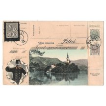 Bled - post man and stamps of Franz Joseph