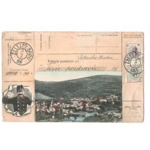 Zelezny Brod - post man and stamps of Franz Joseph