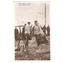 Franz Josef na manévrech, v debatě s vojáky