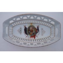 Hindenburg - ozdobná mísa s děrovaným okrajem