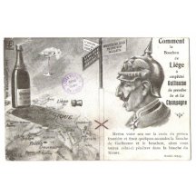 Císař Vilém a mapa Belgie