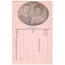 Emperor and Zita in oval double-portrait, card from field post