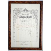 Jmenovací dekret na hodnost - LIEUTENANT / rakouská orlice 