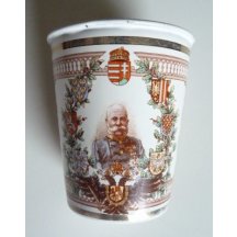 Metal cup with a portrait of Franz Josef in uniform 