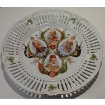 Talíř s vyobrazením čtyř mocnářů (1914 - 16)