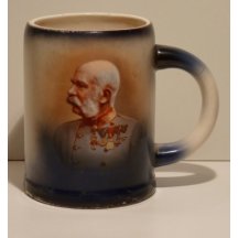 Keramický půllitr s portrétem Franz Josefa