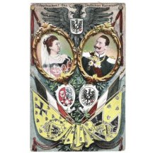 Extremely sophisticated imperial couple postcards and symbols empire 