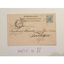 Pohlednice frankovaná rakouskou známkou s hnědým razítkem