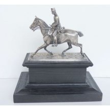 Franz Joseph I. on horse , silver - very elaborate exhibit