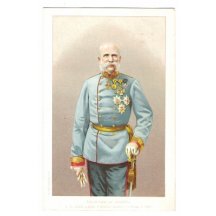 Franz Joseph in blue uniform with yellow belt