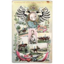 Barevný dvojportrétFranz Joseph + obrázky F.J.I. na koni