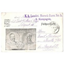 F.J. a W. v dvojportrétu, počátek války 1914