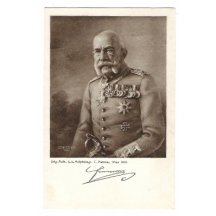 Emperor Franz Joseph holds sword in his hand