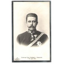 Franz Ferdinand-smuteční provedení pohlednice 