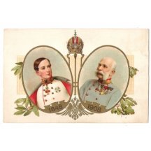 Barevné portréty císaře Franz Josefa v oválném orámování