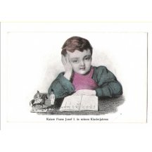 Franz Joseph read book , in color