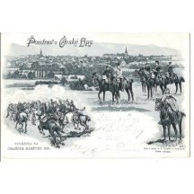 Upomínka na vojenské manévry - pozdrav z České Lípy