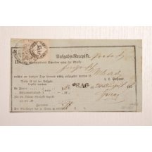 Recepis frankovaný 15 Kr. kolkem