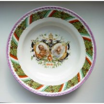 Talíř s dvojportrétem císaře Viléma a Františka Josefa / 1914 - 16