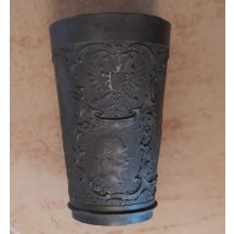 Cínový pohárek FJI.