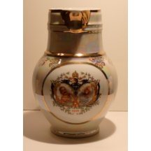 Džbán s portréty císařů Wilhelma a Franz Josefa, s orlicí