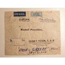 Dopis s mimořádnou frankaturou- Anglická Indie