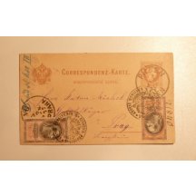 Celina 2 kr přifrankovaná 10 kr a 5 Kr kolkem