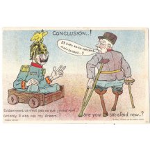 Last of his strength - caricature of emperor