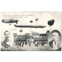 Letecká výstava ve Frankfurtu - Wilhelm a Zeppelin / RR