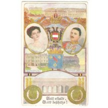 Sophisticated postcard of emperor and Zita