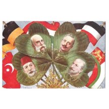 Čtyřportrét spojenců- vlajky a čtyřlístek