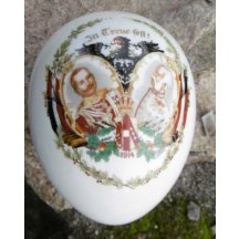 Porcelánové vajíčko s císaři