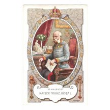 Franz Joseph in workroom , with royal crown