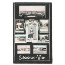 Portrét stojícího císaře Františka a Schönbrunn