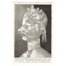 Italská alegorická karikatura Franz Josefa I. (italsky Francesco Giuseppe)