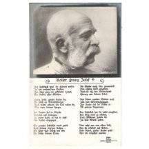 Funeral postcard - portrait of emperor