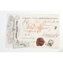 Faktura- dopis, vyfrankovaný 5 Kr. kolkem