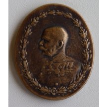 Medaile s Franz Josefem - zkusmý odlitek