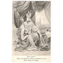 Franz Joseph in roayal throne