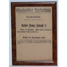 Franz Joseph's death certificate
