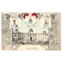 Portréty: Franz Ferdinand ďEste, Franz Josef I., Karl Franz Josef, Vídeň