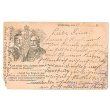 Propracovaný lístek polní pošty s německou orlicí