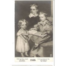 Franz Josef I. a jeho bratranci Ferdinand Max a Karl Ludwig