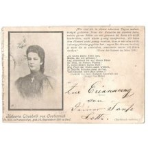 Death postcard of empress Elizabeth