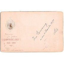 Mini portrait of emperor on postcard, 1848 - 1898 