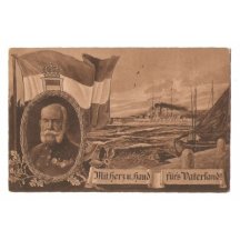 Franz Josef , bitevní loď odplouvá z přístavu