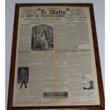 Noviny LE-MATIN s tématikou ,, Smrt Františka Josefa ,, rok 1916