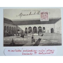 Pohlednice se znehodnocením známky přepisem - Marrakesch 12.9. 1913