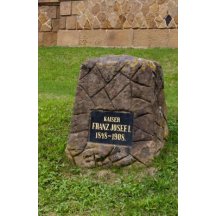 Horní Dobrouč pamětní deska císař Ferenc József(maďarsky)