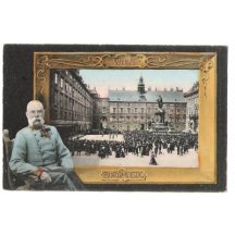 Sedící Franz Josef a Burgmusik, Vídeň